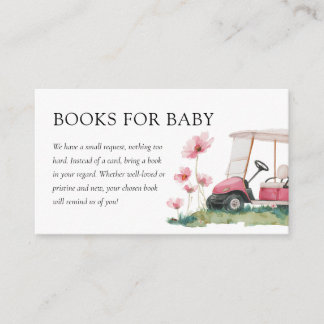 Let's Par-tee Golf Baby Shower Books Informatiekaartje