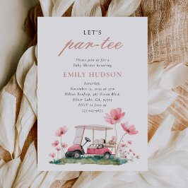 Let's Par-tee Golf Baby Shower Kaart