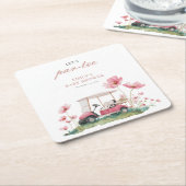 Let's Par-tee Golf Baby Shower Kartonnen Onderzetters (Schuin)