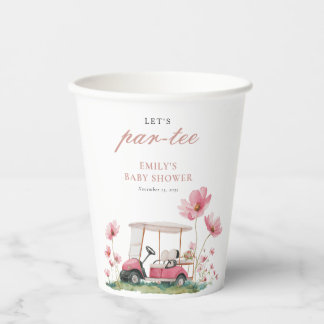 Let's Par-tee Golf Baby Shower Papieren Bekers