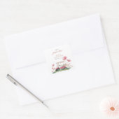 Let's Par-tee Golf Baby Shower Vierkante Sticker (Envelop)