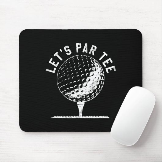 Lets Par Tee Shirt Funny Golf Player Gift  Muismat (Met muis)