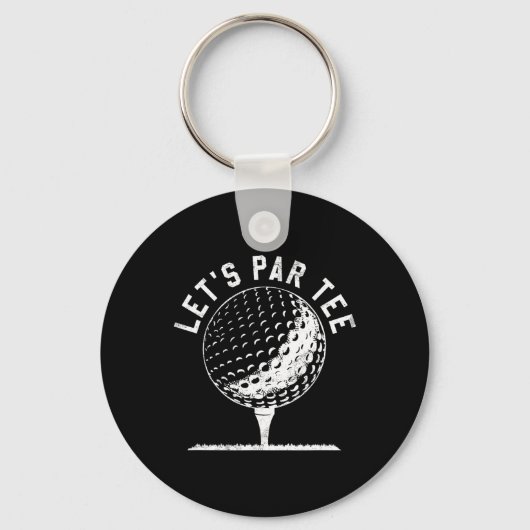 Lets Par Tee Shirt Funny Golf Player Gift  Sleutelhanger (Voorkant)