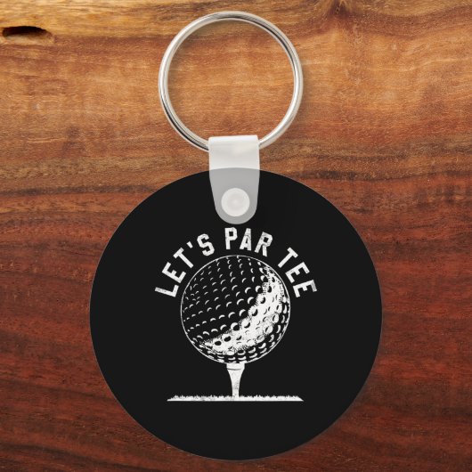 Lets Par Tee Shirt Funny Golf Player Gift  Sleutelhanger (Voorkant)