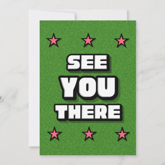 Lets Partee - Golf Birthday Invitation Kaart (Achterkant)