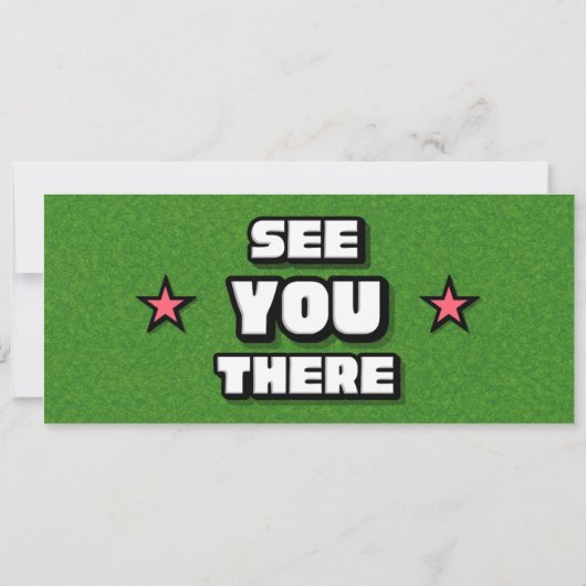 Lets Partee - Golf Birthday Ticket Invitation Kaart (Achterkant)