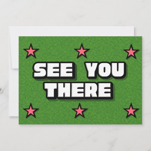 Lets Partee - Golf Birthday with Photo Landscape Kaart (Achterkant)