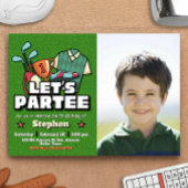 Lets Partee - Golf Birthday with Photo Landscape Kaart