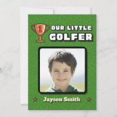 Lets Partee - Golf Verjaardagsuitnodiging Kaart (Achterkant)