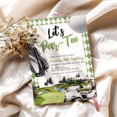 Let's ParTee Neutral Golf Birthday Party Kaart