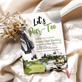 Let's ParTee Neutral Golf Birthday Party Kaart