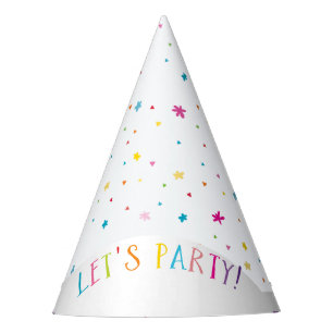 LETS PARTITY partij heldere kleuren sprinkles Feesthoedjes