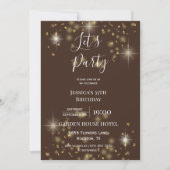 Let's Party beroemd gemaakt door Glitter & Sparkle Kaart (Voorkant)