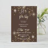 Let's Party beroemd gemaakt door Glitter & Sparkle Kaart (Staand voorkant)