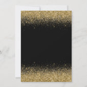Lets Party Black Gold verjaardagsflyer uitnodiging (Achterkant)