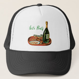 LETS PARTY CHAMPAGNE  PRINT TRUCKER PET
