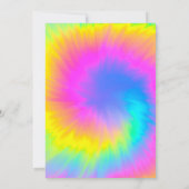 Let's Party  Colorful Tie Dye birthday  Kaart (Achterkant)