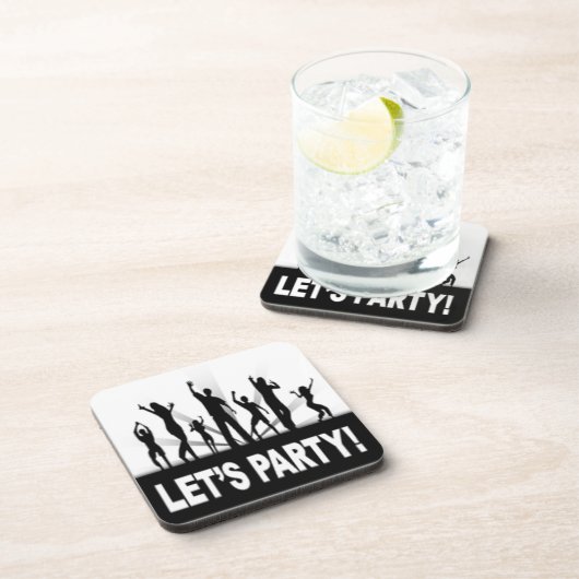 "LET'S PARTY"-DANCERS BIER ONDERZETTER (Rechterzijde)