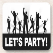 "LET'S PARTY"-DANCERS BIER ONDERZETTER (Voorkant)