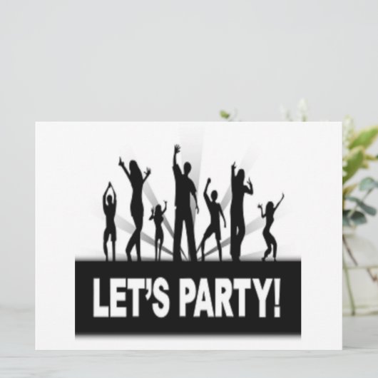 "LET'S PARTY"-DANCERS KAART (Staand voorkant)