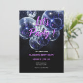 Let's Party disco bal  Kaart (Staand voorkant)