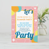 let's party kaart (Staand voorkant)