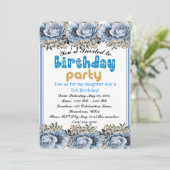 Let's Party: Kinderen Verjaardag Uitnodiging! Kaart (Staand voorkant)