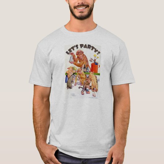 Let's Party Monkey Shines T-Shirt (Voorkant)