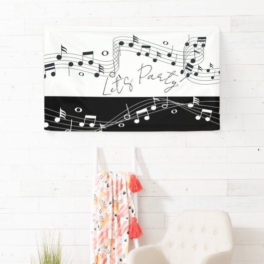 Let's Party Muziek Thema Indoor / Outdoor Banner (Insitu)