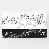 Let's Party Muziek Thema Indoor / Outdoor Banner (Horizontaal)