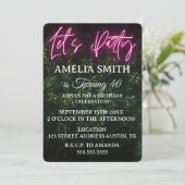 Let's Party Neon Boxwood Birthday Kaart (Staand voorkant)