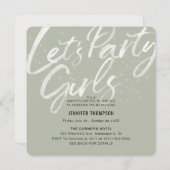 Let's Party Olive Bachelorette Party Uitnodiging (Voorkant / Achterkant)