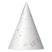 LETS PARTY  partij pastel kleuren sprenkelingen Feesthoedjes (Links)