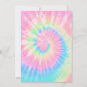 Let's Party, Pink Tie Dye birthday party Kaart (Achterkant)