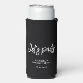 Let's Party Script Bachelorette Party Custom Seltzer Blikjeskoeler (Seltzer Voorkant)