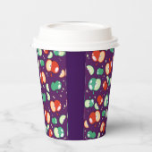 Let's Party Started - Pop Apple op Paarse Papieren Bekers (Links)