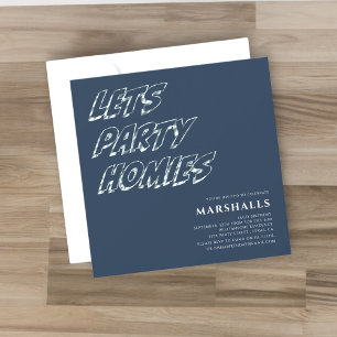 Lets party tiener moderne typografie Uitnodiging