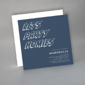 Lets party tiener moderne typografie Uitnodiging