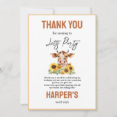 Let's Party Till the Cows Come Home 2nd Birthday Bedankkaart (Voorkant)