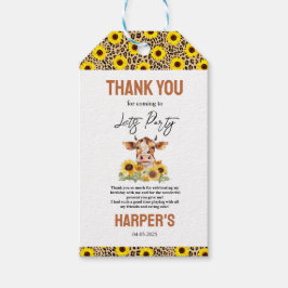 Let's Party Till the Cows Come Home 2nd Birthday Cadeaulabel