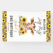 Let's Party Till the Cows Come Home 2nd Birthday Spandoek (Horizontaal)