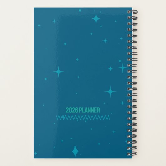 LET'S PARTY! - Tipsy Black Cat Planner (Achterkant)