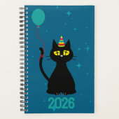 LET'S PARTY! - Tipsy Black Cat Planner (Voorkant)