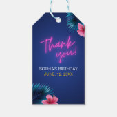 Let's Party - Tropical Birthday Woman Cadeaulabel (Voorkant)