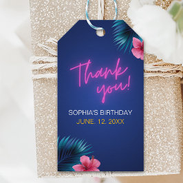 Let's Party - Tropical Birthday Woman Cadeaulabel