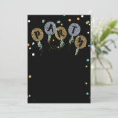 ***LET'S PARTY*** UITNODIGING (Staand voorkant)