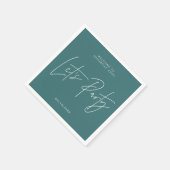 Lets Party Verjaardag moderne minimal typografie b Servet (Hoek)