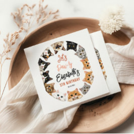 Let's Pawty Cat 5th Birthday | Custom Birthday Kid Servet