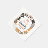 Let's Pawty Cat 5th Birthday | Custom Birthday Kid Servet (Hoek)