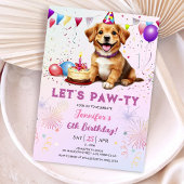 Lets Pawty Hond Verjaardagsfeestje Meisje 6e Verja Kaart